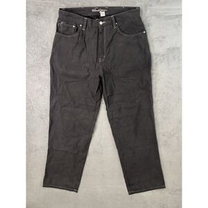 Vintage Clench Jeans Mens 36x32 Black Denim Relaxed Wide Baggy Grunge‎ Y2K JNCO